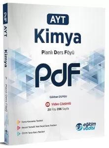 EĞİTİM VADİSİ AYT PDF KİMYA (24-25)