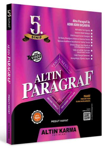 ALTIN KARMA 5. SINIF ALTIN PARAGRAF SORU BANKASI (MESUT HAYAT)