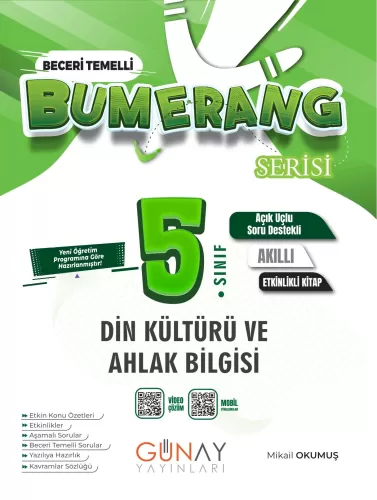 GÜNAY 5. SINIF BUMERANG ETKİNLİKLİ  DİN KÜLTÜRÜ VE AHLAK BİLGİSİ
