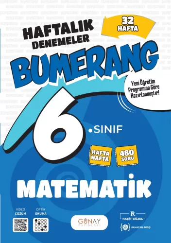 GÜNAY 6. SINIF MATEMATİK BUMERANG 32 HAFTA DENEME