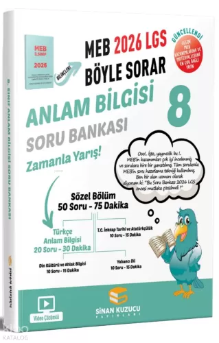 SİNAN KUZUCU LGS 2026 ANLAM BİLGİSİ MEB BÖYLE SORAR SORU BANKASI