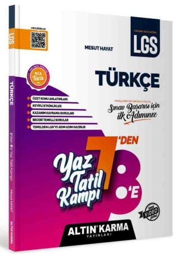 TÜRKÇE 7'DEN 8'E YAZ TATİL KAMPI (MESUT HAYAT)