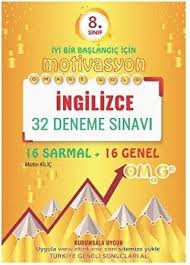 OMAGE8. SINIF OMAGE MOTİVASYON İNGİLİZCE 32 DENEME SINAVI (16 SARMAL + 16 GENEL)
