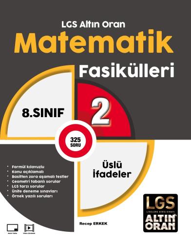 ALTIN ORAN 8. SINIF MATEMATİK 2.FASİKÜL ÜSLÜ İFADELER *YENİ*