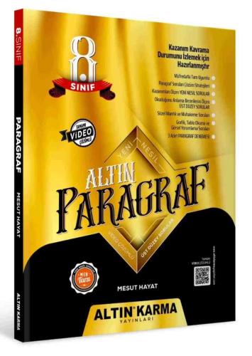 ALTIN KARMA 8. SINIF ALTIN PARAGRAF SORU BANKASI (MESUT HAYAT)