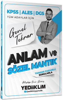 YEDİİKLİM 2026 KPSS ALES DGS TÜM ADAYLAR İÇİN ANLAM VE SÖZEL MANTIK TA