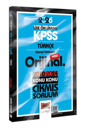 YARGI KPSS LİSE ÖNLİSANS ORİJİNAL TÜRKÇE 2010 2024 KONU KONU ÇIKMIŞ SORULAR