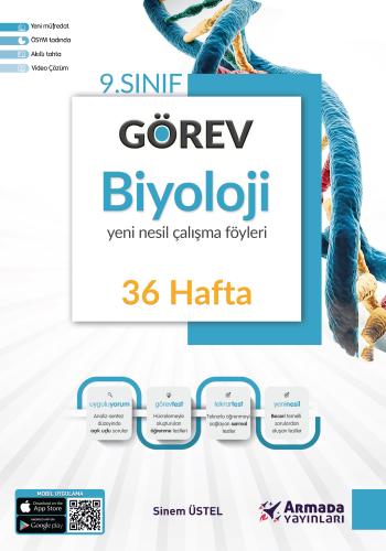 ARMADA 9. SINIF GÖREV BİYOLOJİ ÇALIŞMA FÖYLERİ (36 HAFTA)*YENİ*