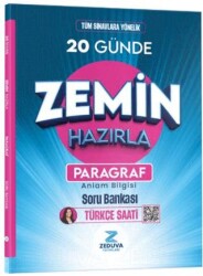 ZEDUVA YAYINLARI 20 GÜNDE ZEMİN HAZIRLA PARAGRAF ANLAM BİLGİSİ SORU BANKASI